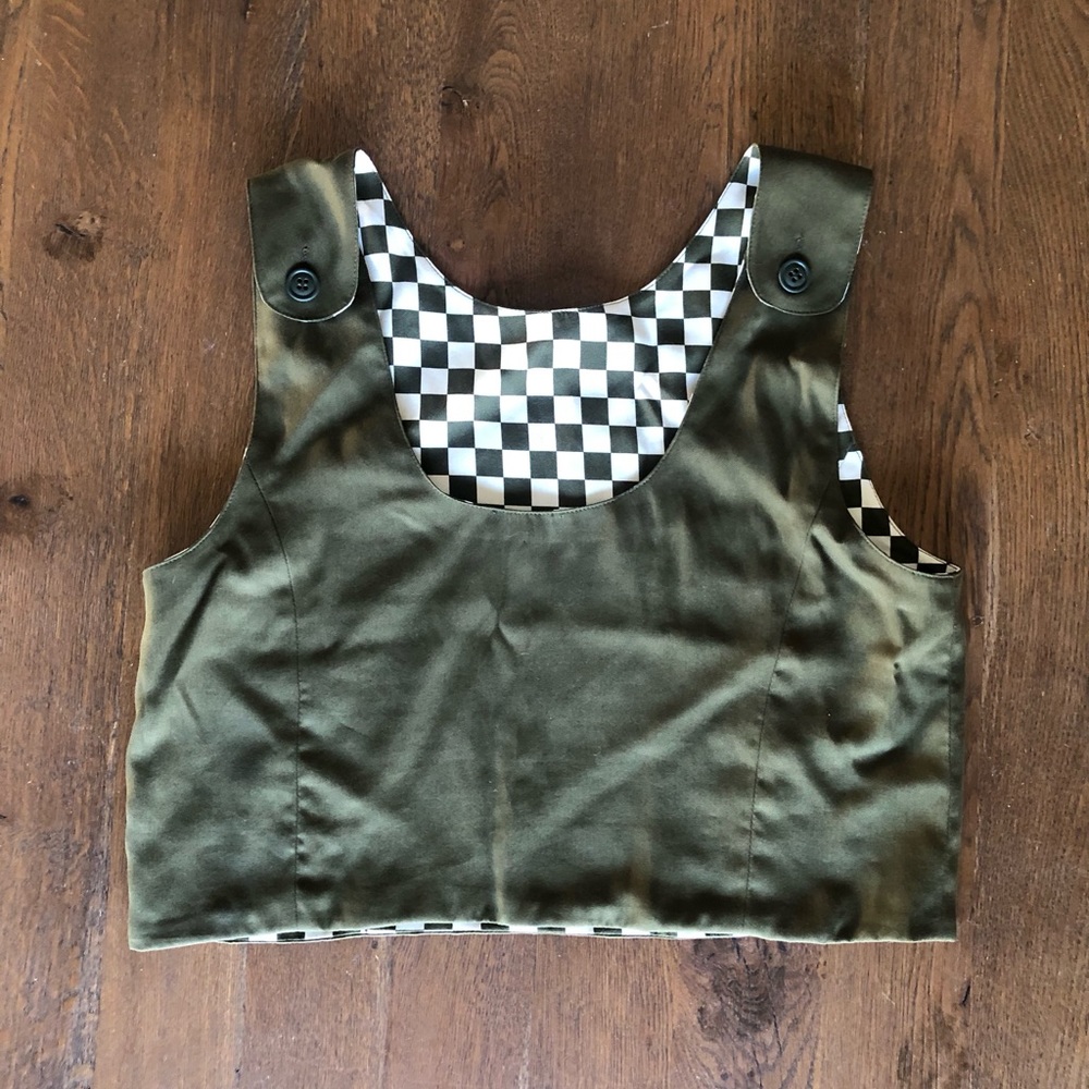 Reversible Checkered Crop Tank - image 6